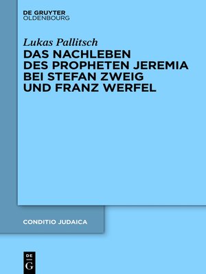 cover image of Das Nachleben des Propheten Jeremia bei Stefan Zweig und Franz Werfel